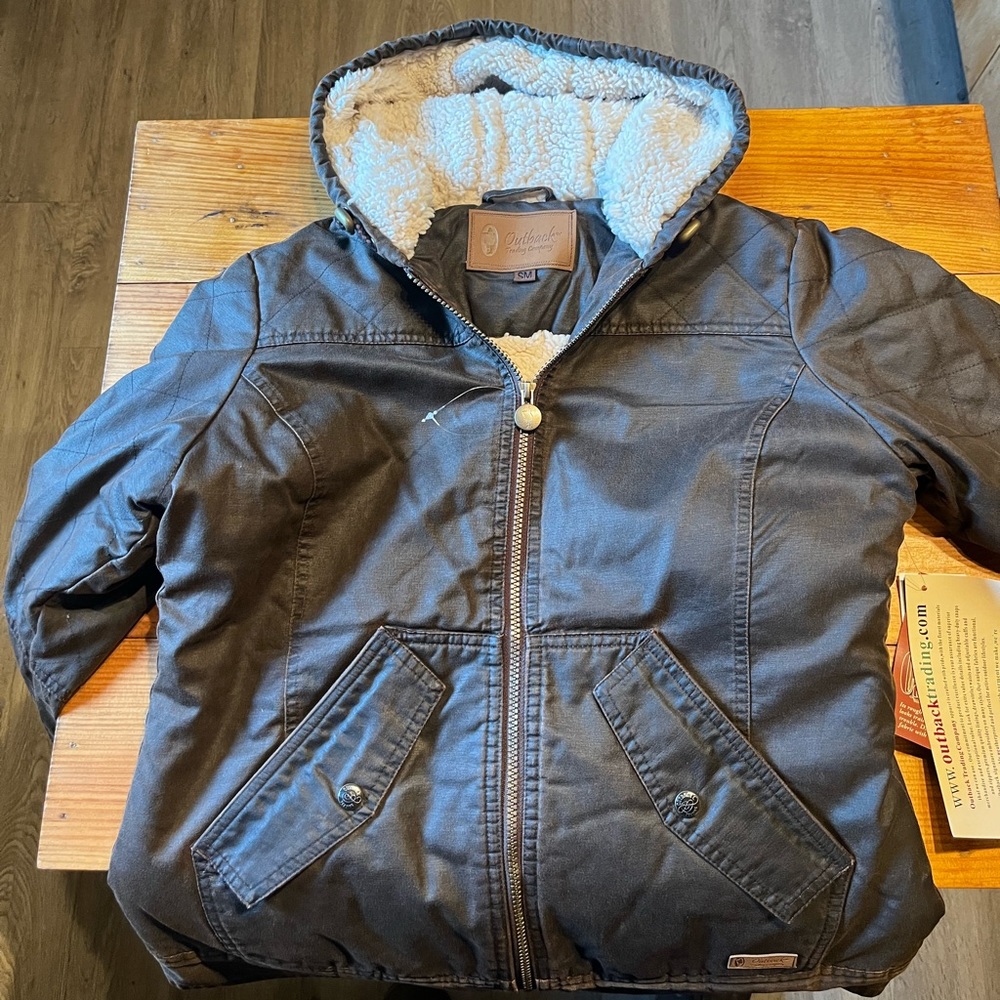 NWT Outback Heidi Canyonland Oilskin fur lined jacket